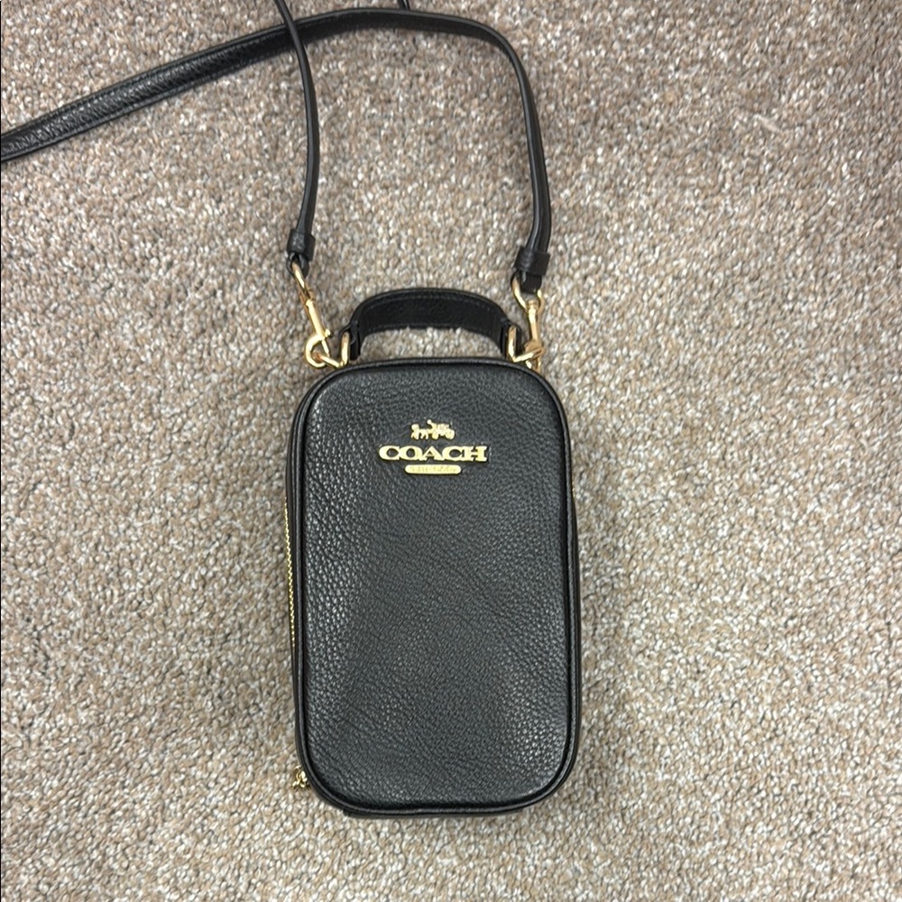 Coach Black Leather Mini Bag